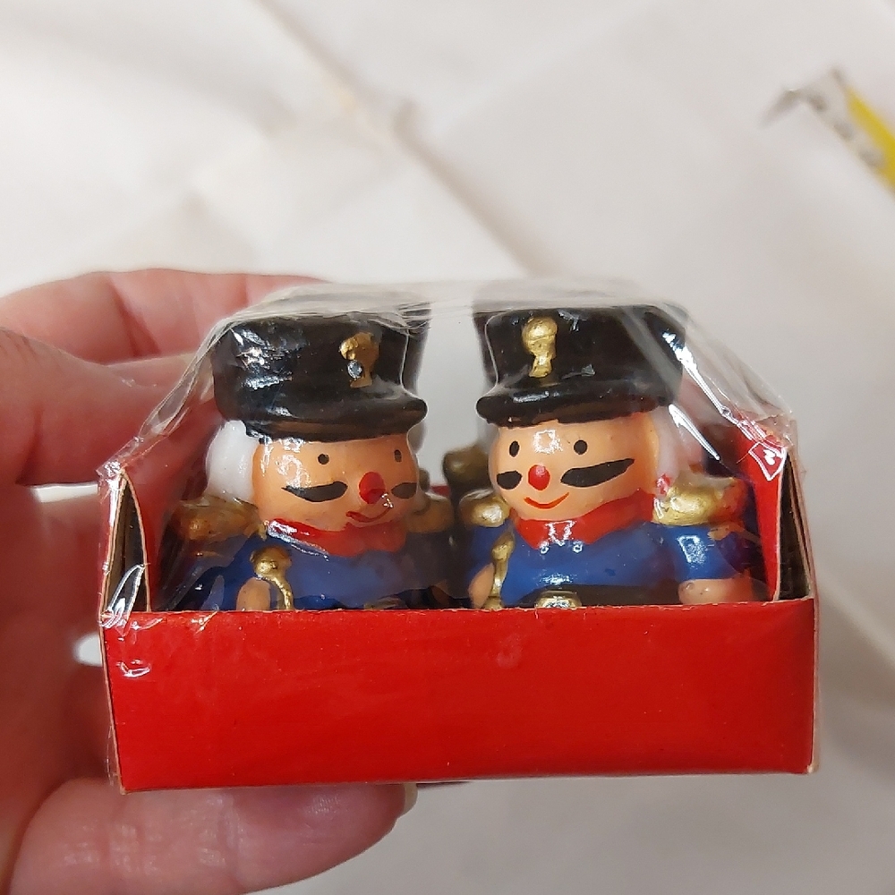 Festive Nutcracker Soldier Ornaments - Blue and Gold